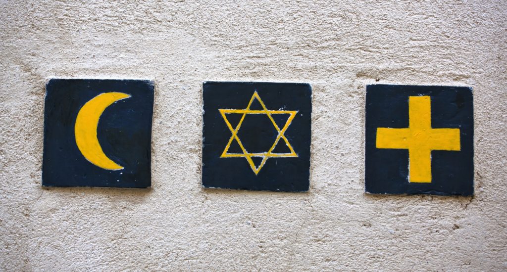 Simbol Agama Islam, Yahudi dan Kristen / Google Image