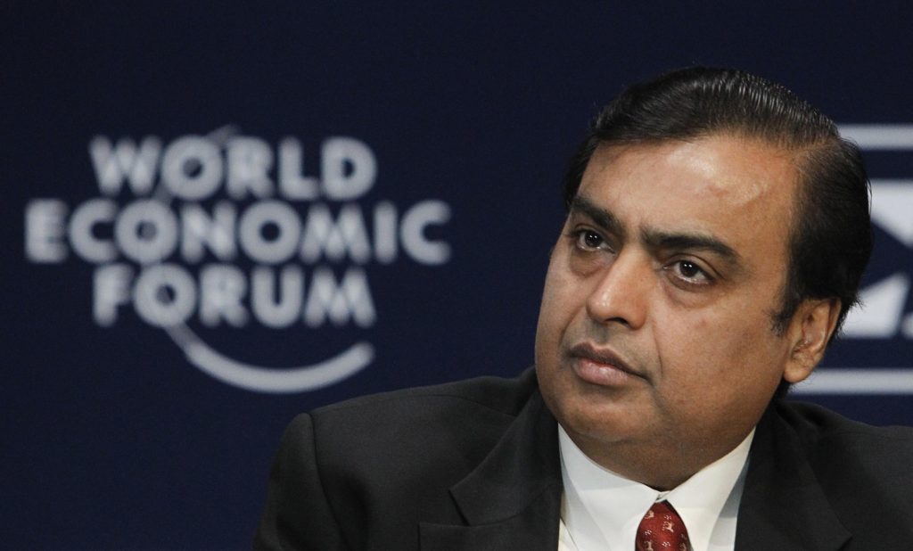 Chairman and Managing Director of Reliance Industries Mukesh Ambani 